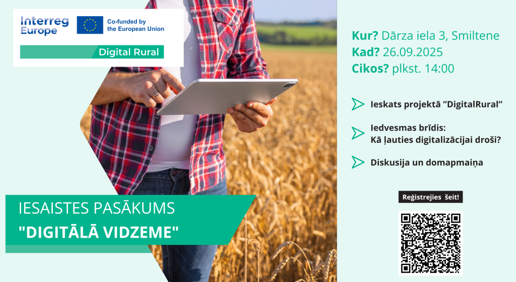 aicinam uz pasakumu smiltene par digitalizacijas attistibu un iespejam laukos