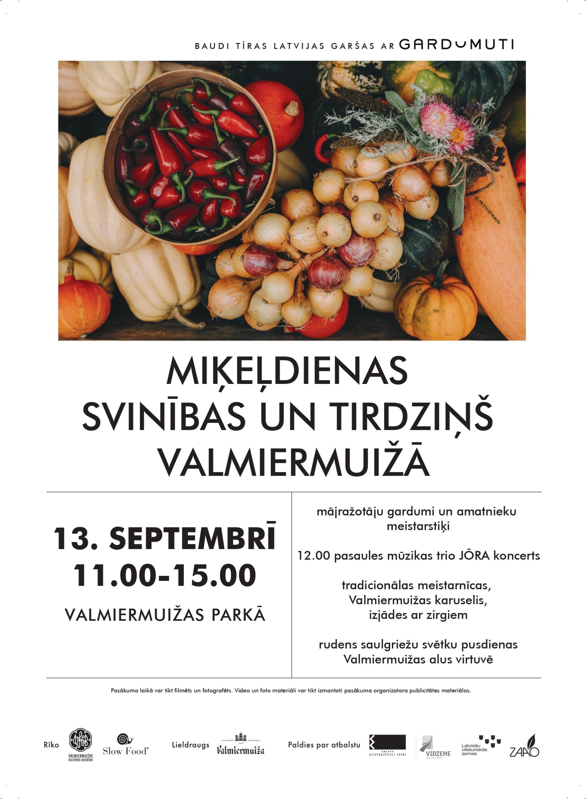 valmiermuiza aicina uz mikeldienas svinibam koncertu un tirdzinu gardu muti