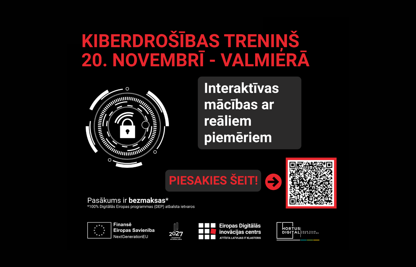 aicinam uz kickstart kiberdrosibas treninu 20 novembri valmiera
