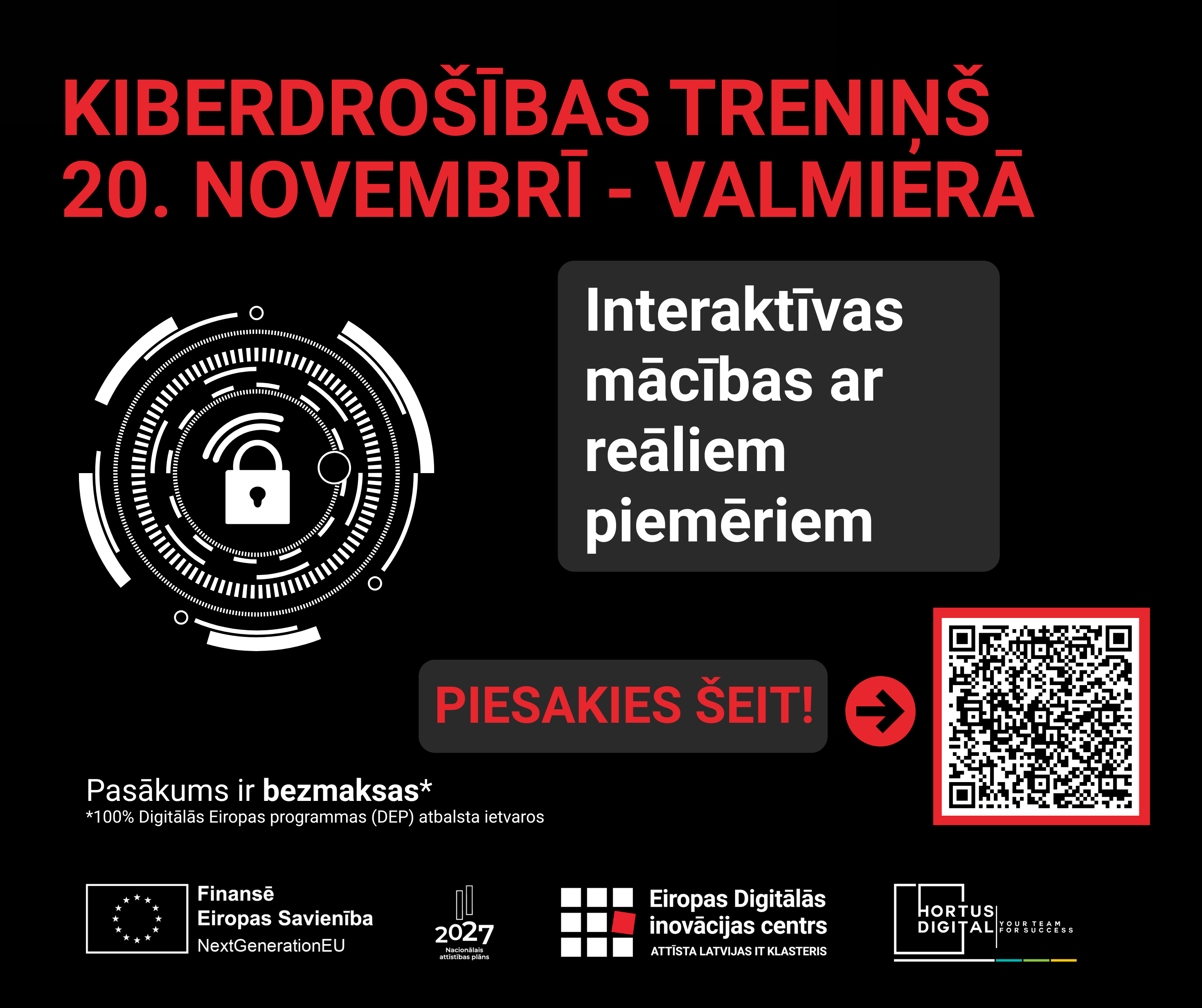 aicinam uz kickstart kiberdrosibas treninu 20 novembri valmiera