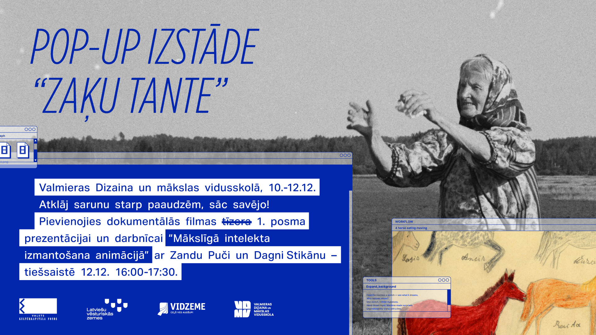 dokumentalas filmas zaku tante 1 posma prezentacija un darbnica maksliga intelekta izmantosana animacija