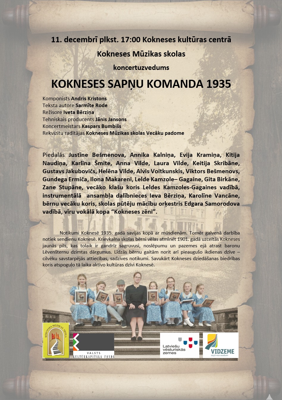 koknese tapis koncertuzvedums kokneses sapnu komanda 1935