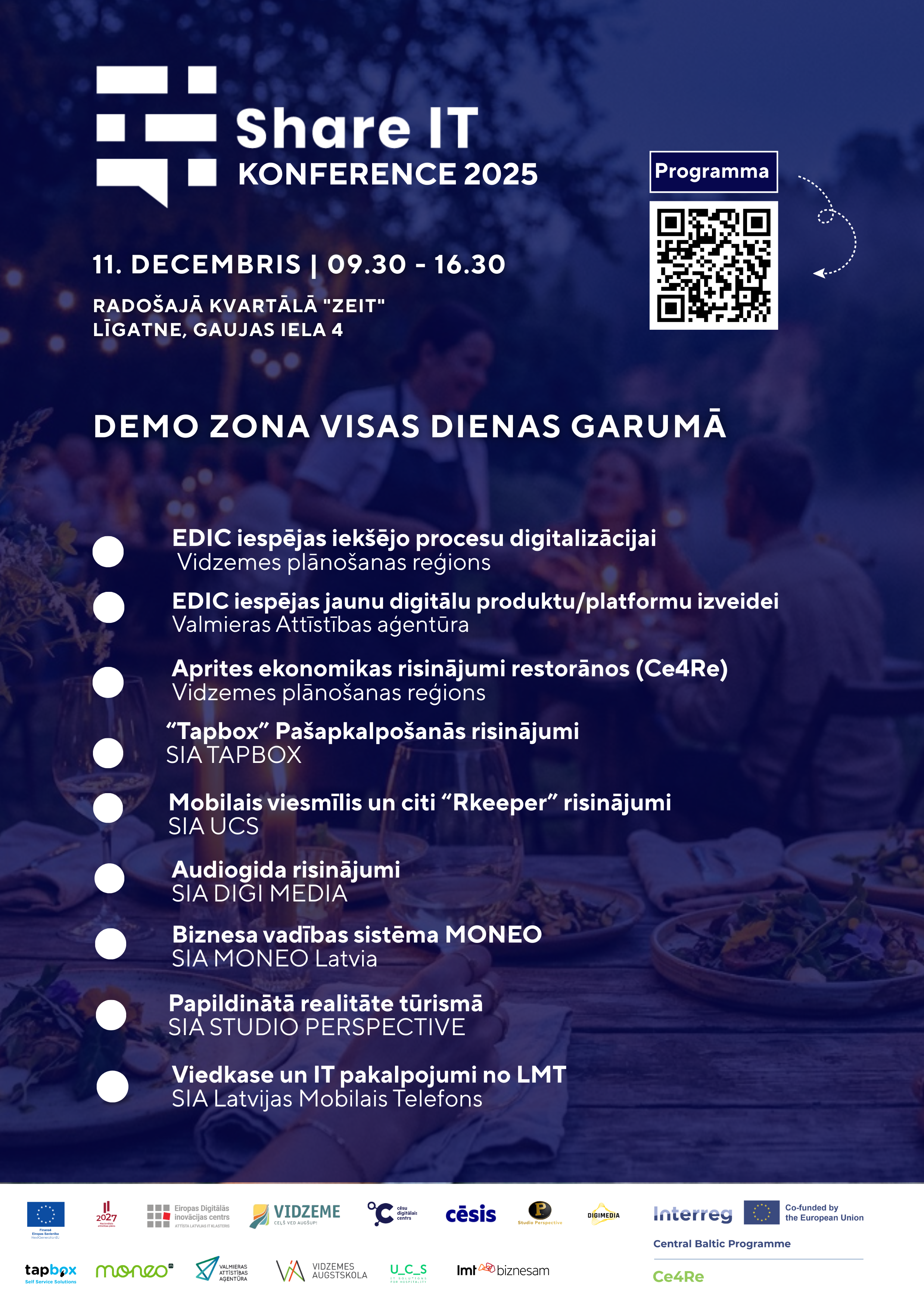 shareit 2025 konference turisms un viesmiliba visas dienas garuma bus pieeja demo zona