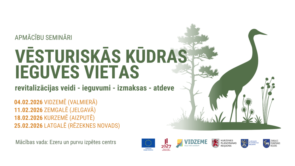 izsludinati apmacibu seminari par vesturisko kudras ieguves vietu apsaimniekosanu un lemumu pienemsanas prieksnoteikumiem teritoriju attistibai