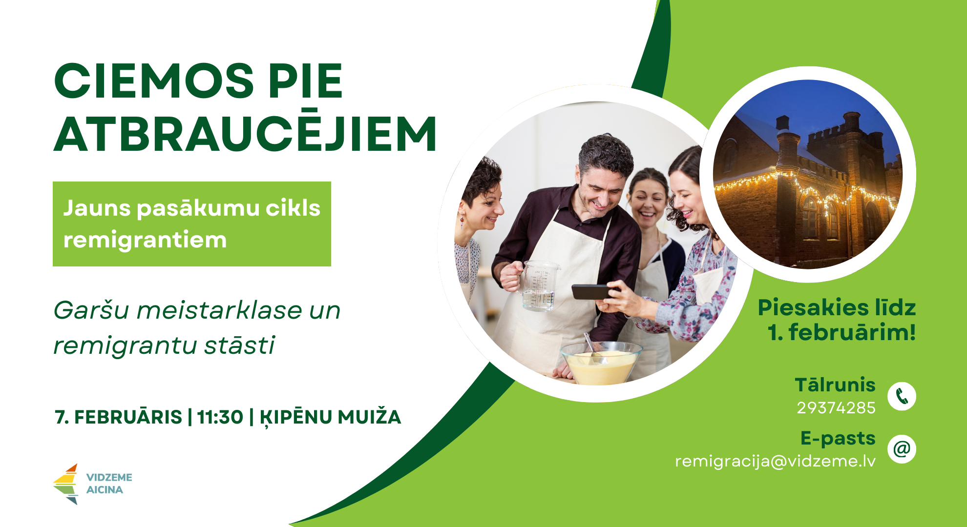 jauns pasakumu cikls remigrantiem ciemos pie atbraucejiem starte kipenu muiza