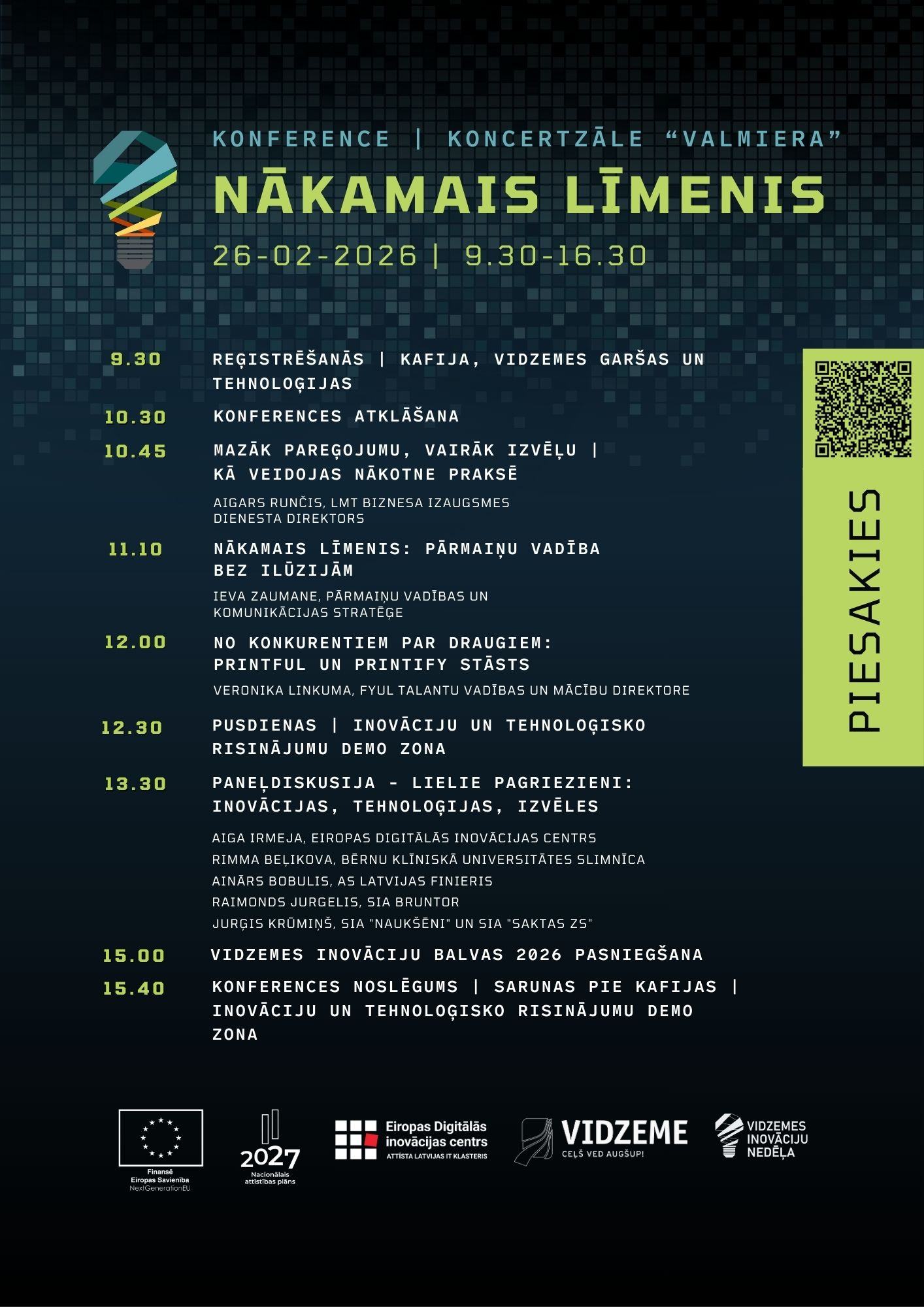 valmiera notiks vidzemes inovaciju nedelas 2026 centralais notikums konference nakamais limenis