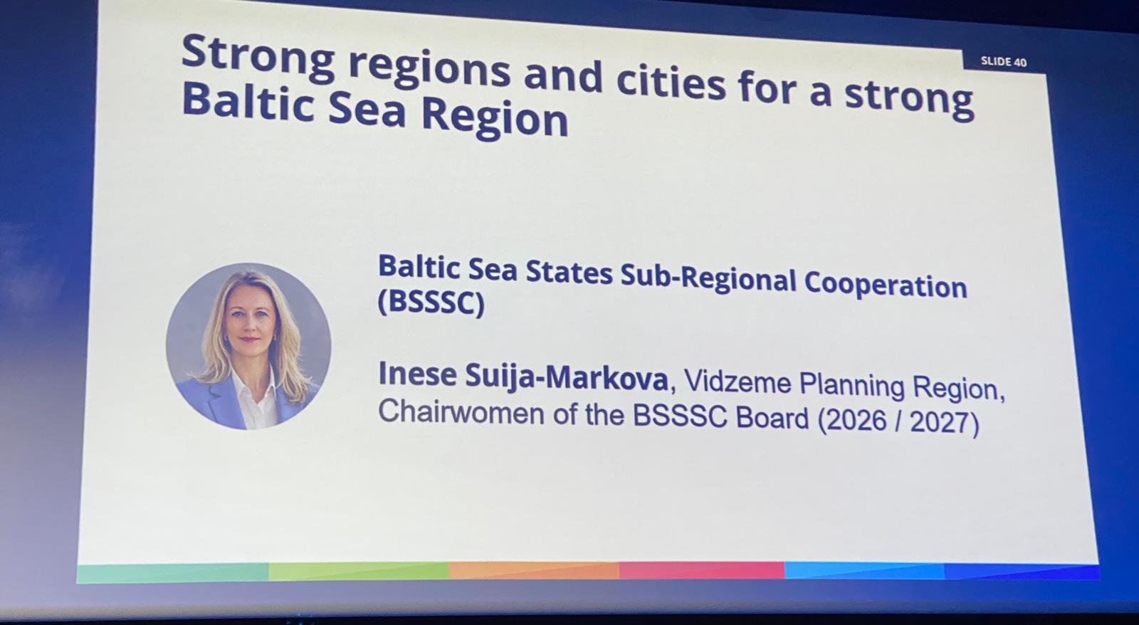 bsssc chairwoman inese suija markova addresses eu local dialogue on eastern border regions in olsztyn