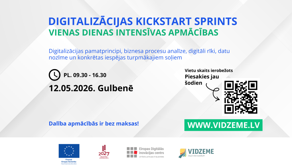 vidzemes uznemejiem iespeja pieteikties intensivam vienas dienas apmacibam par digitalo attistibu