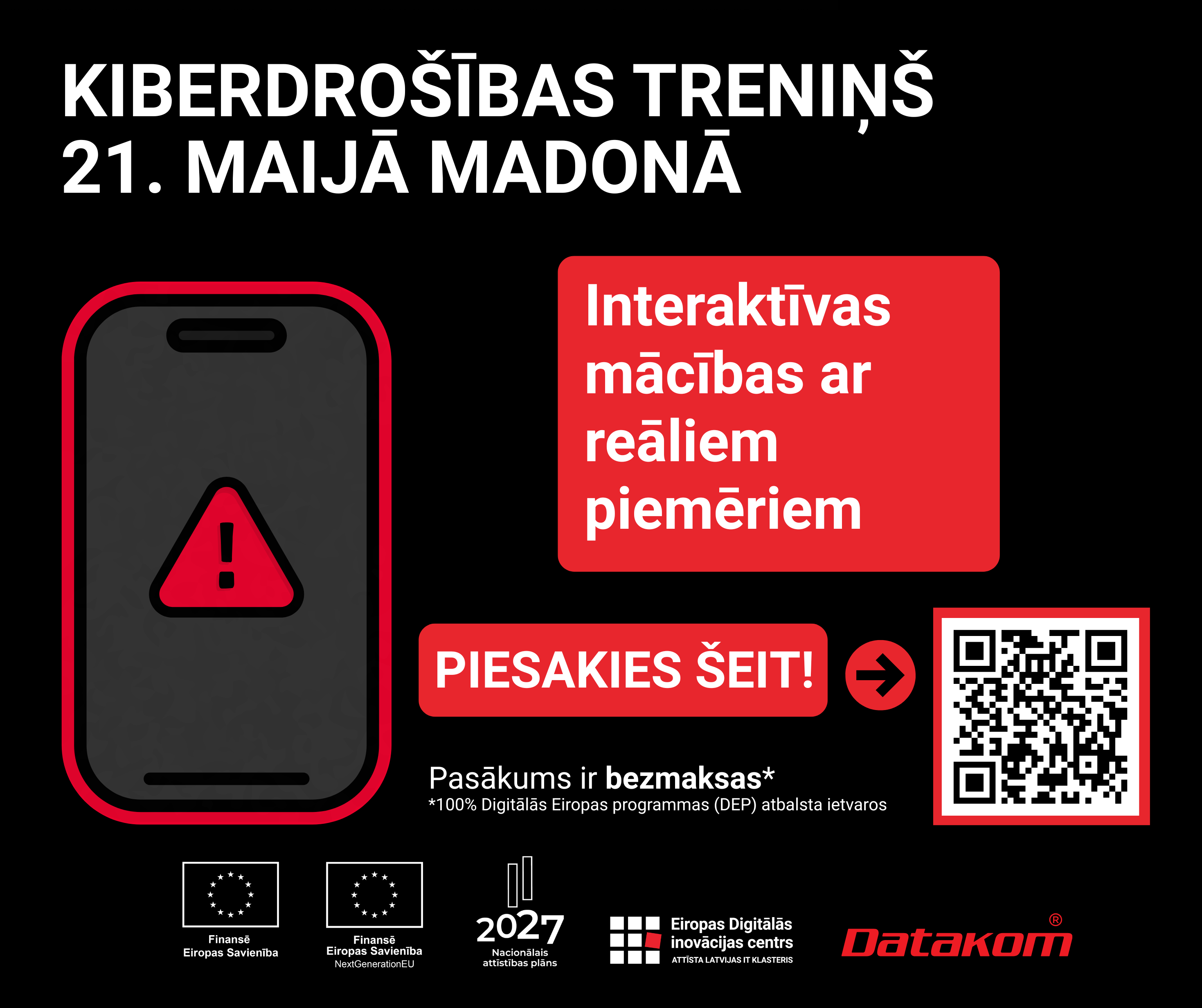 aicinam pieteikties kiberdrosibas treninam madona