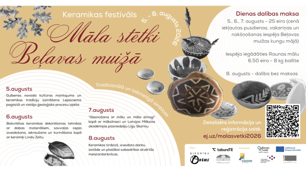 notiks keramikas festivals mala svetki belavas muiza