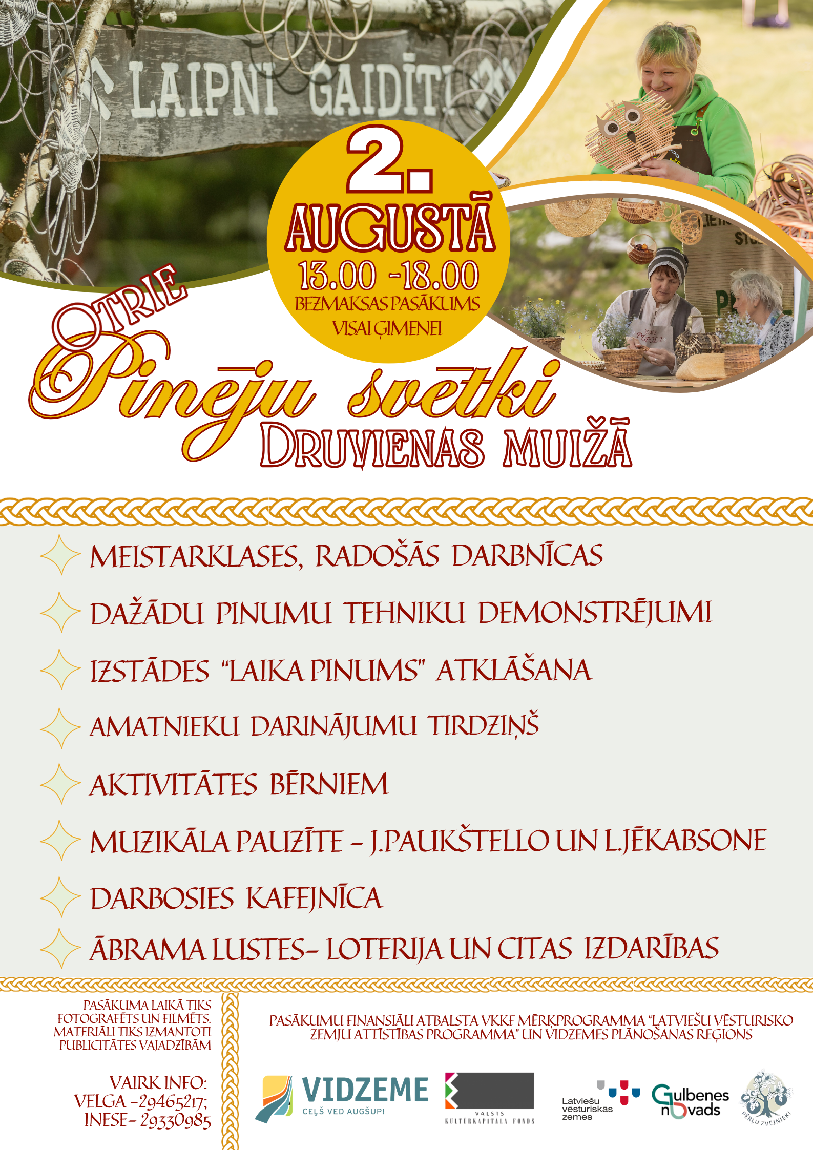 druvienas muiza notiks otrie pineju svetki