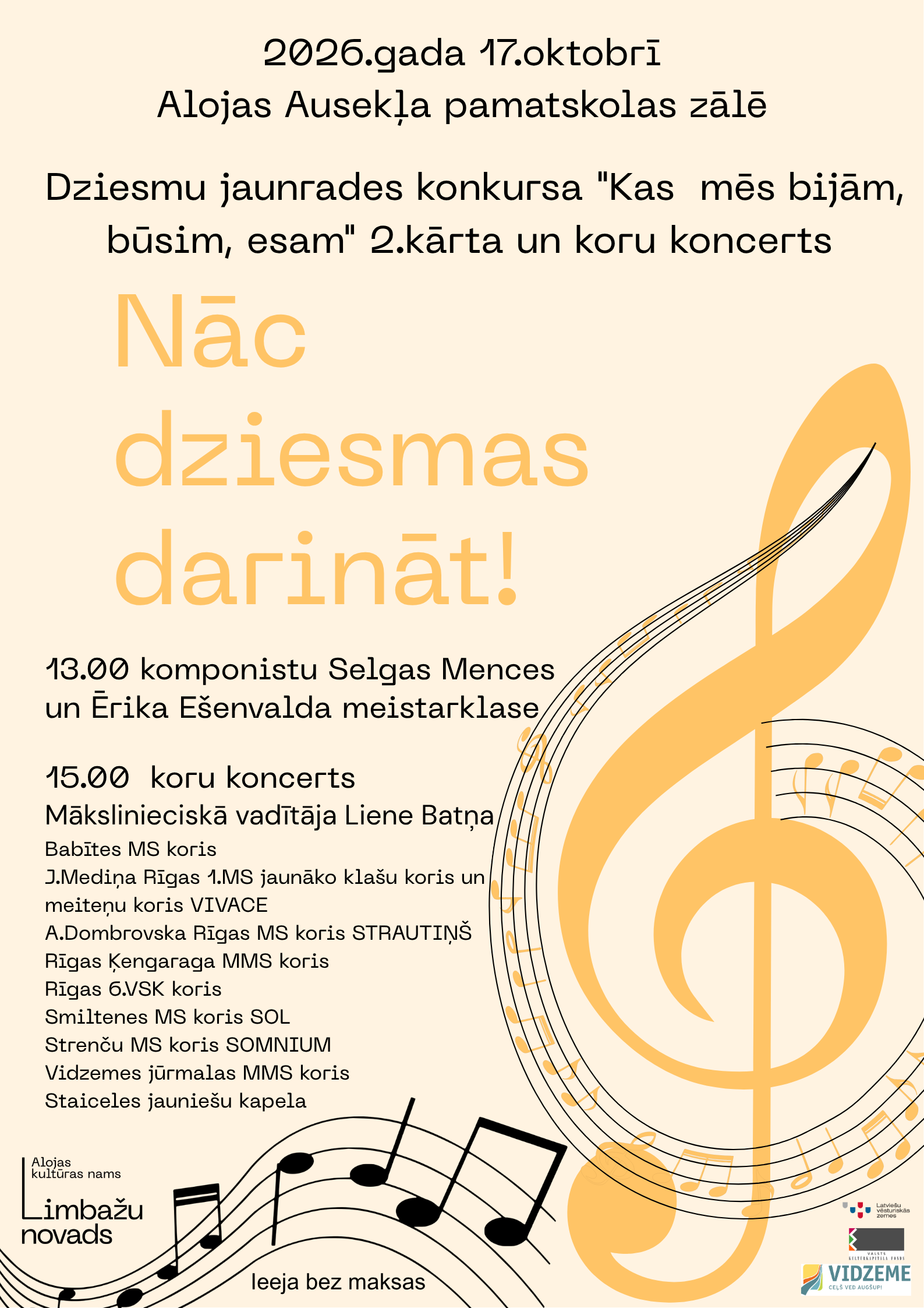 aloja izskanes 11 jauno autoru latviesu tautasdziesmu apdares
