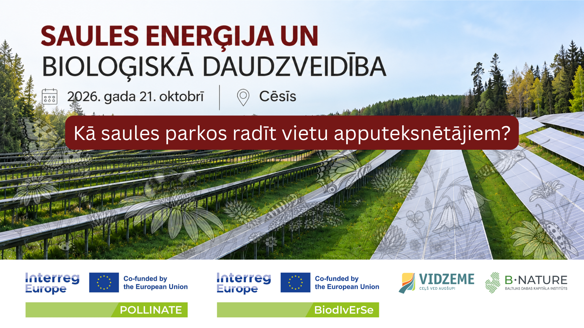 saules parku teritorijas var izmantot ari biologiskas daudzveidibas veicinasanai foto